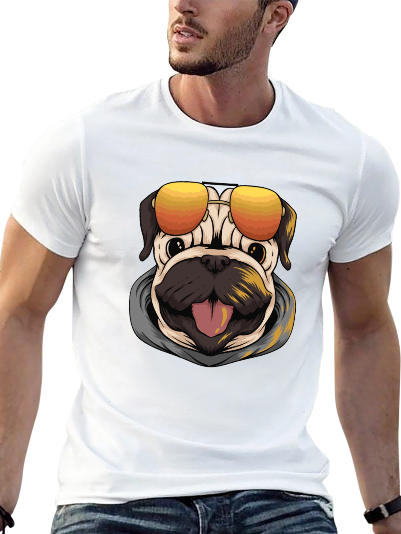 Cool Pug Graphic T-Shirt