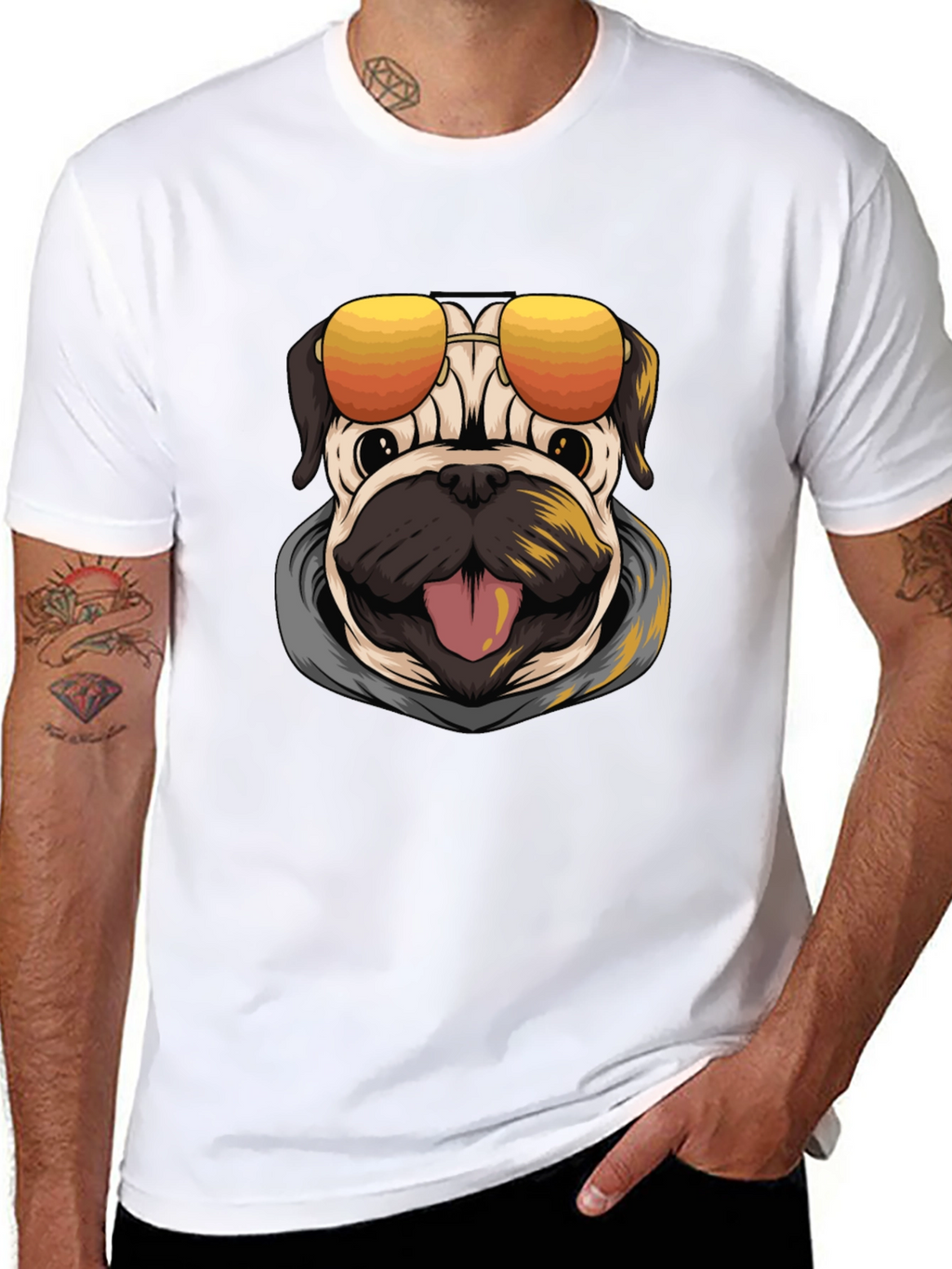 Cool Pug Graphic T-Shirt