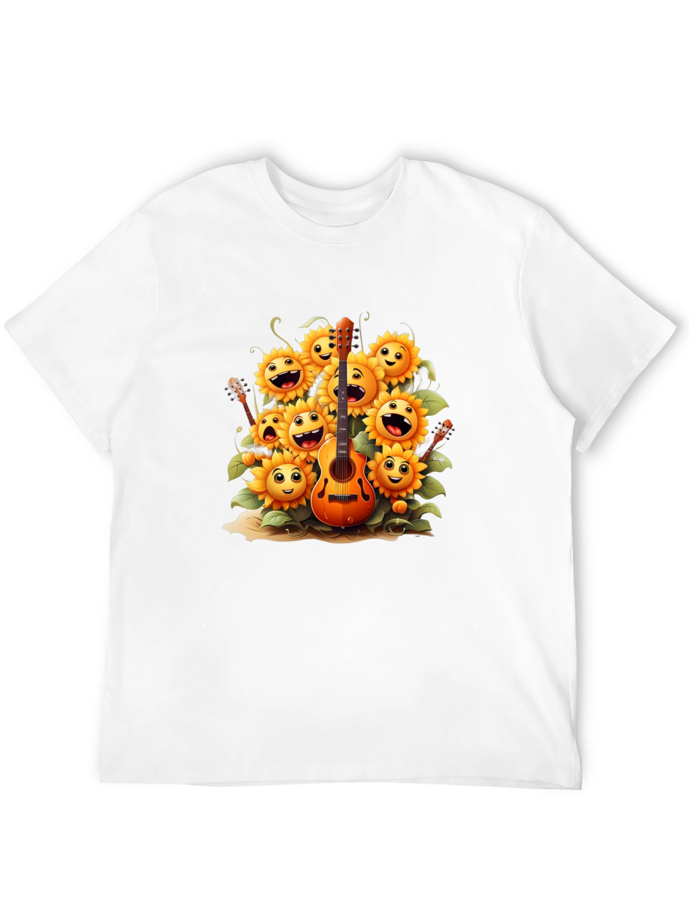 Sunflower Guitar Graphic Tee - Black