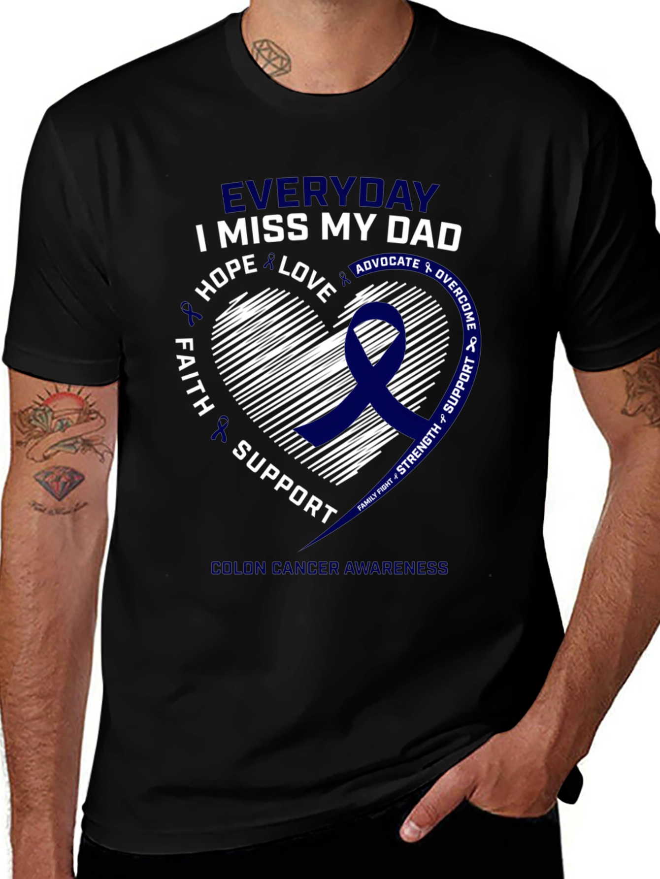 Everyday I Miss My Dad Colon Cancer Awareness T-Shirt
