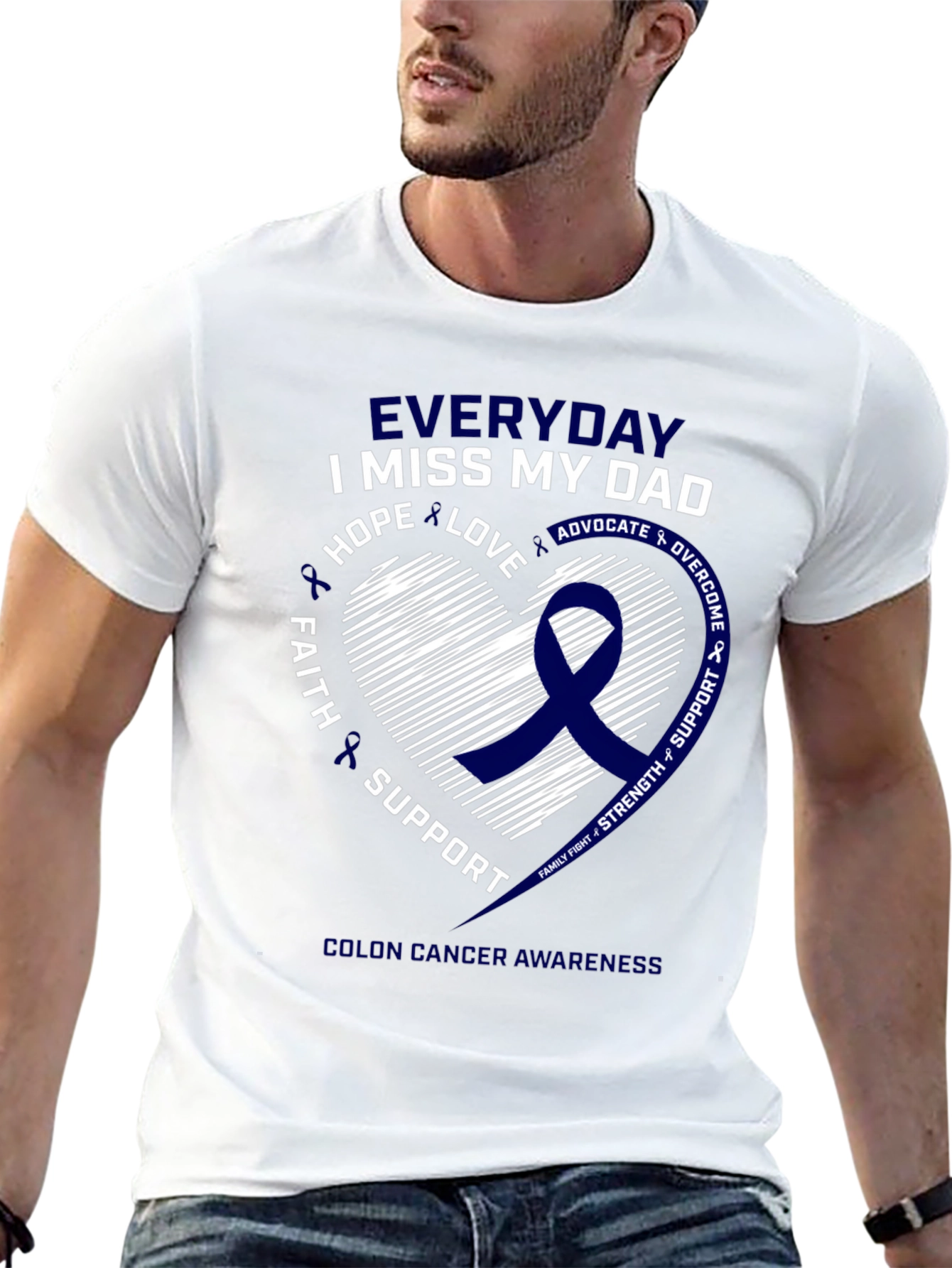 Everyday I Miss My Dad Colon Cancer Awareness T-Shirt