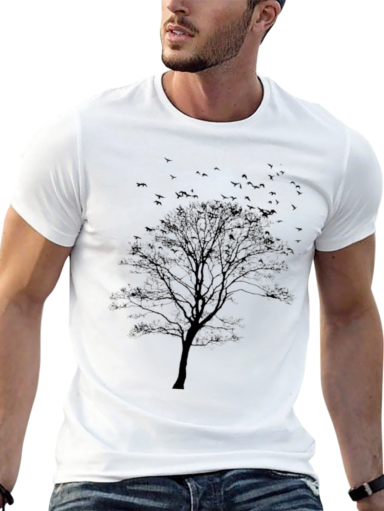 Dark Tree Graphic Tee - Mens Black T-Shirt