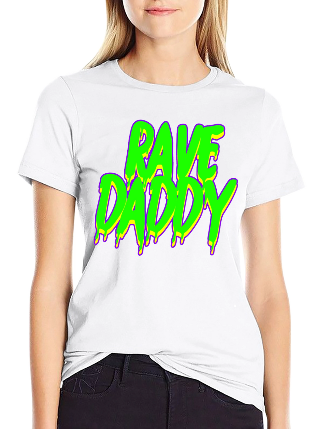 Rave Daddy Graphic T-Shirt - Neon Text