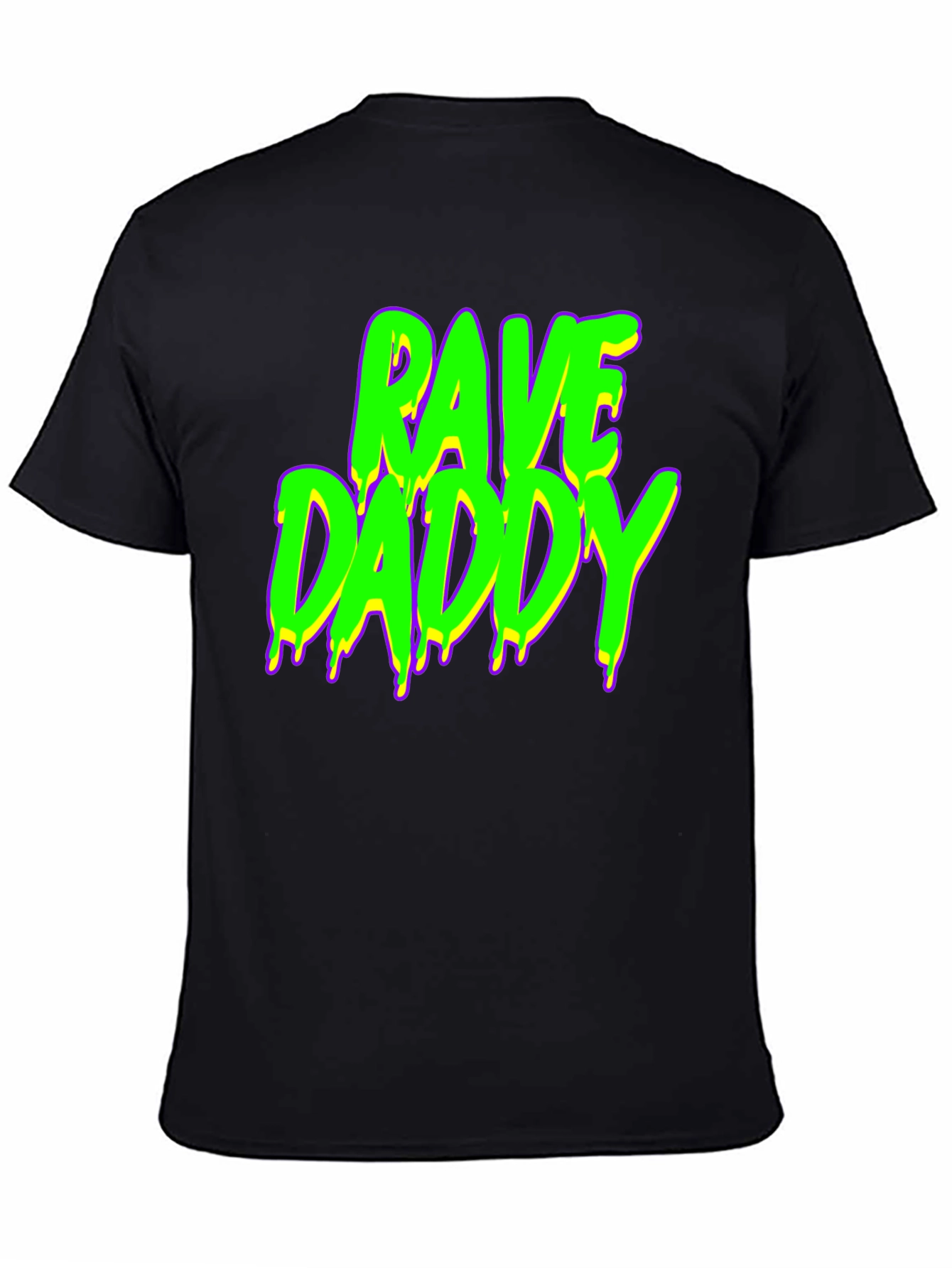 Rave Daddy Graphic T-Shirt - Neon Text