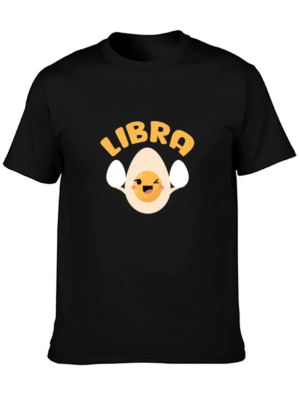 Libra Egg Zodiac T-Shirt - Black Cotton Tee