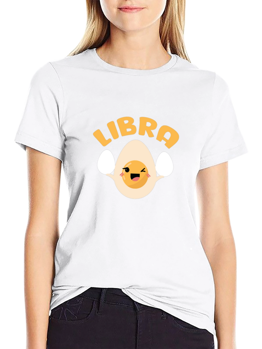 Libra Egg Zodiac T-Shirt - Black Cotton Tee