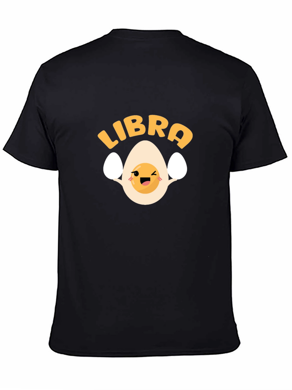 Libra Egg Zodiac T-Shirt - Black Cotton Tee