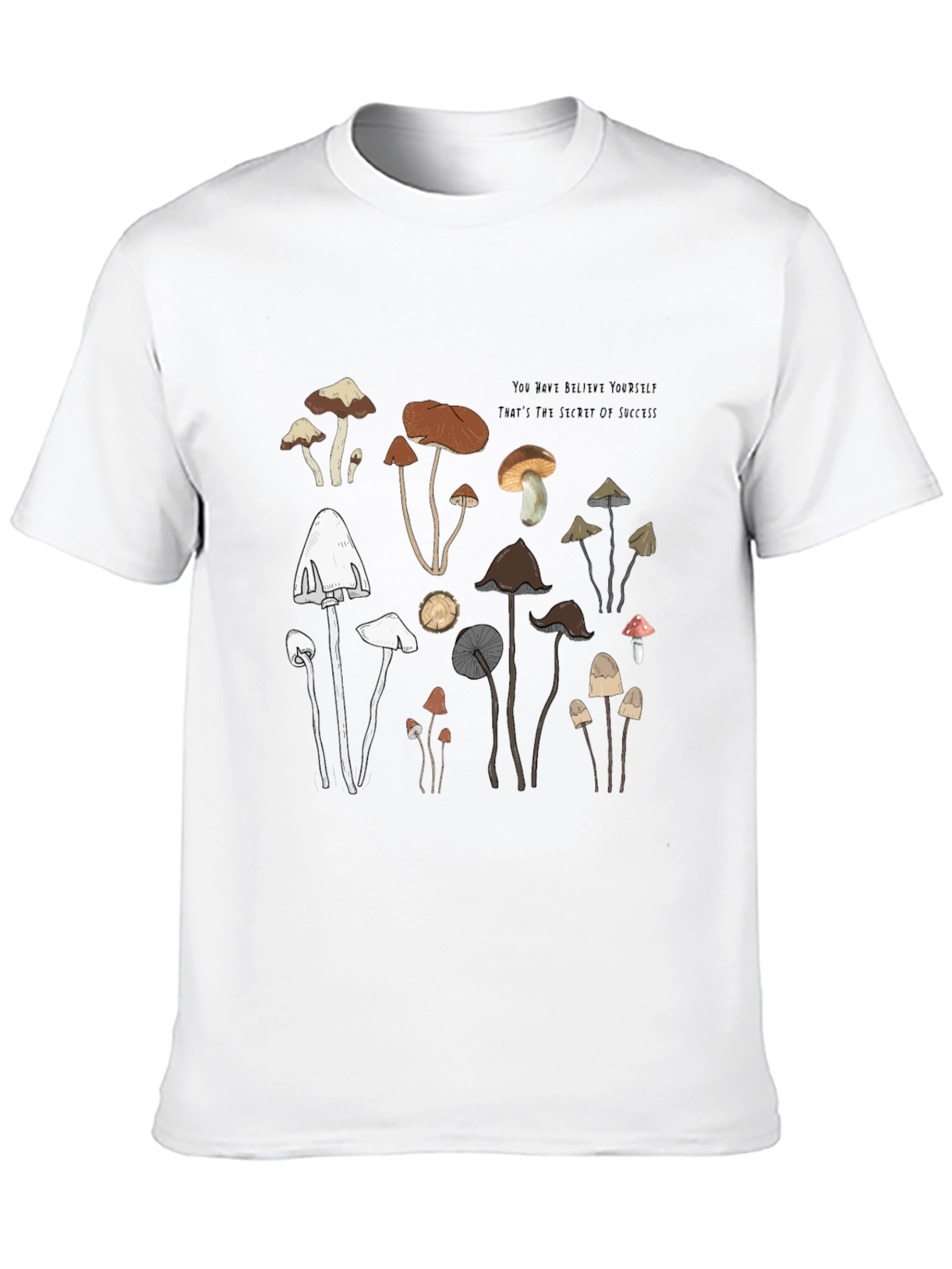 Mushroom Graphic T-Shirt - Soft Cotton Tee