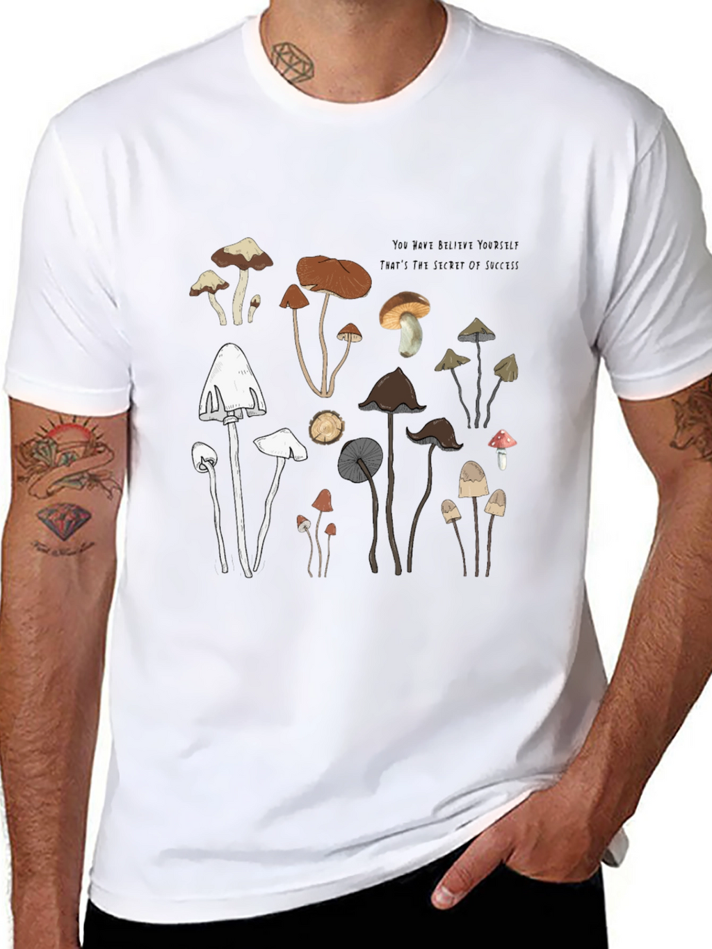 Mushroom Graphic T-Shirt - Soft Cotton Tee
