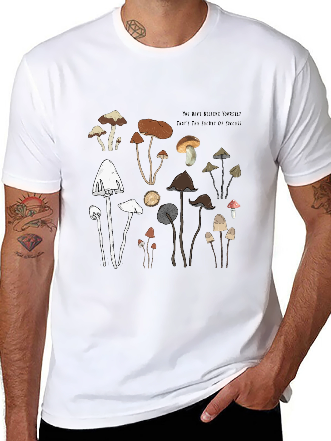 Mushroom Graphic T-Shirt - Soft Cotton Tee