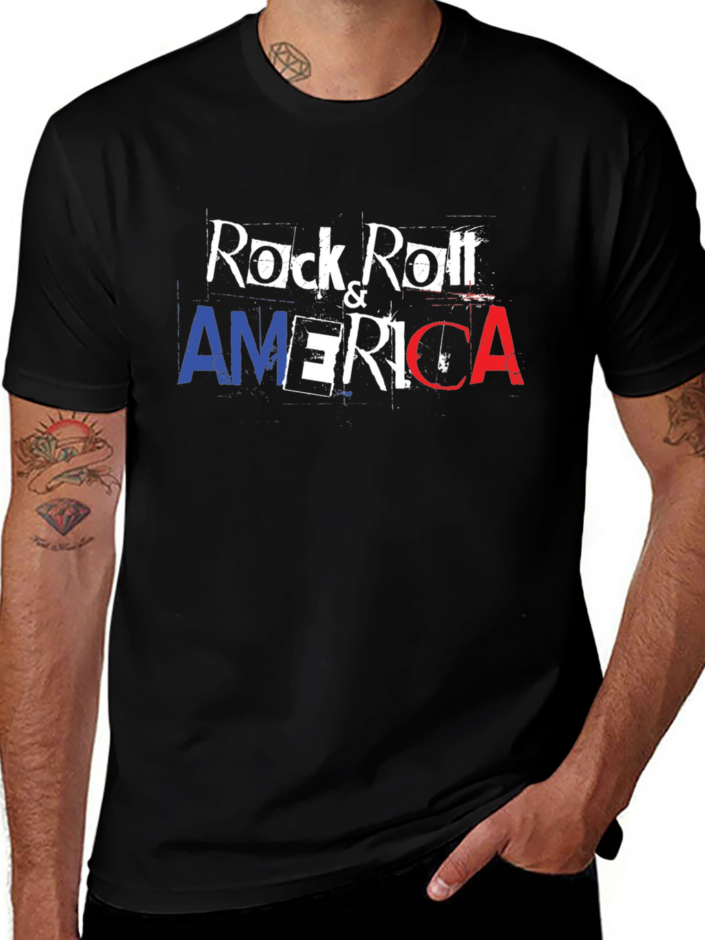 Rock & Roll America T-Shirt - Patriotic Graphic Tee