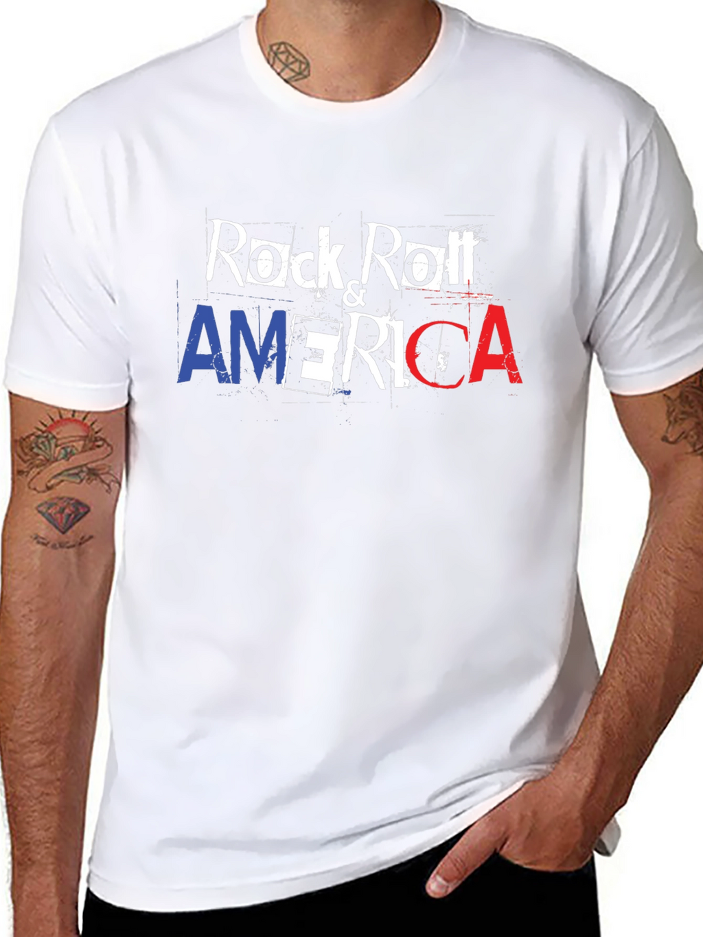 Rock & Roll America T-Shirt - Patriotic Graphic Tee