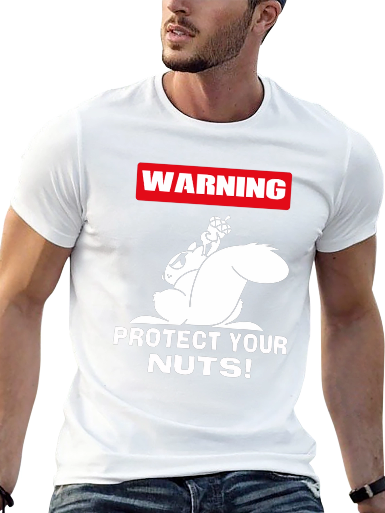 Funny Protect Your Nuts Squirrel Graphic Tee