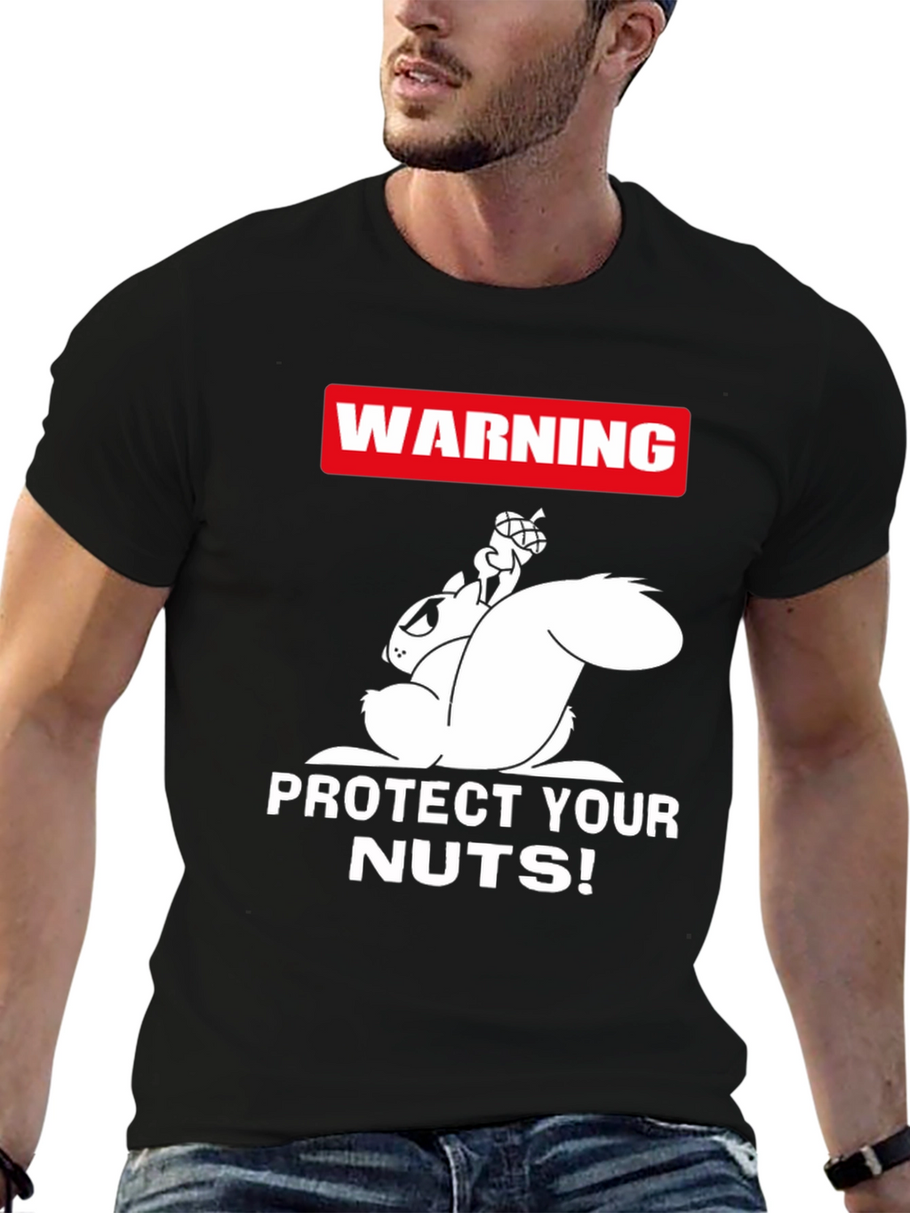 Funny Protect Your Nuts Squirrel Graphic Tee