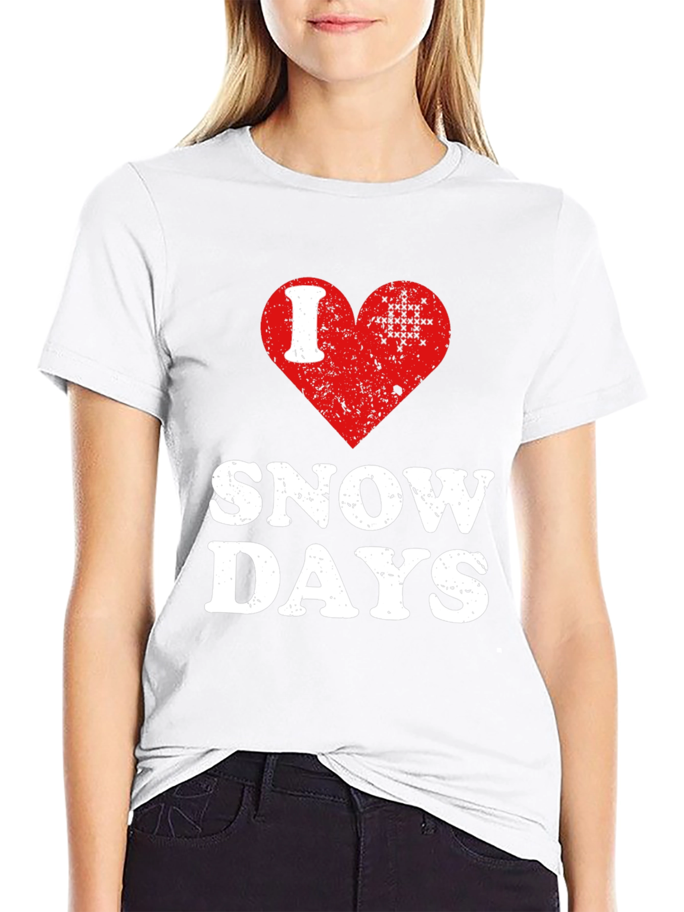 I Love Snow Days T-Shirt Black