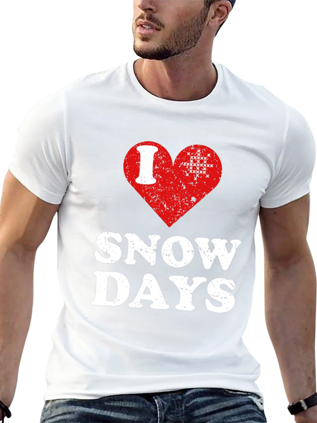 I Love Snow Days T-Shirt Black