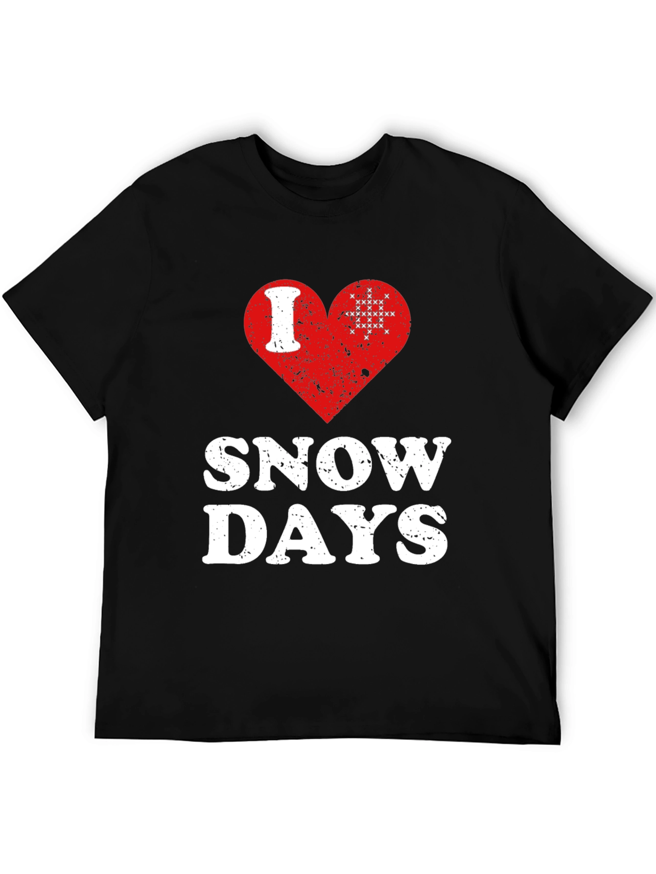 I Love Snow Days T-Shirt Black