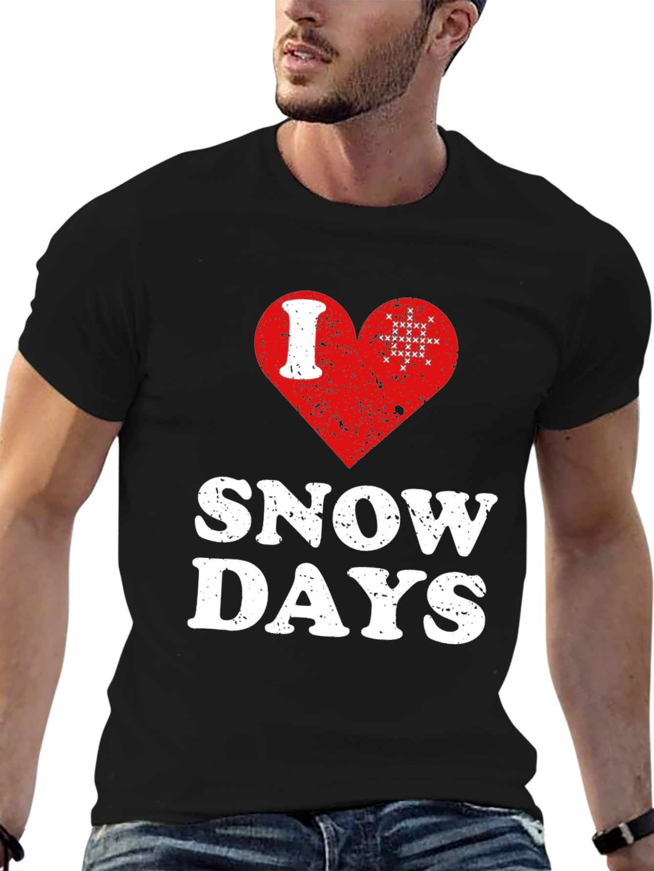 I Love Snow Days T-Shirt Black