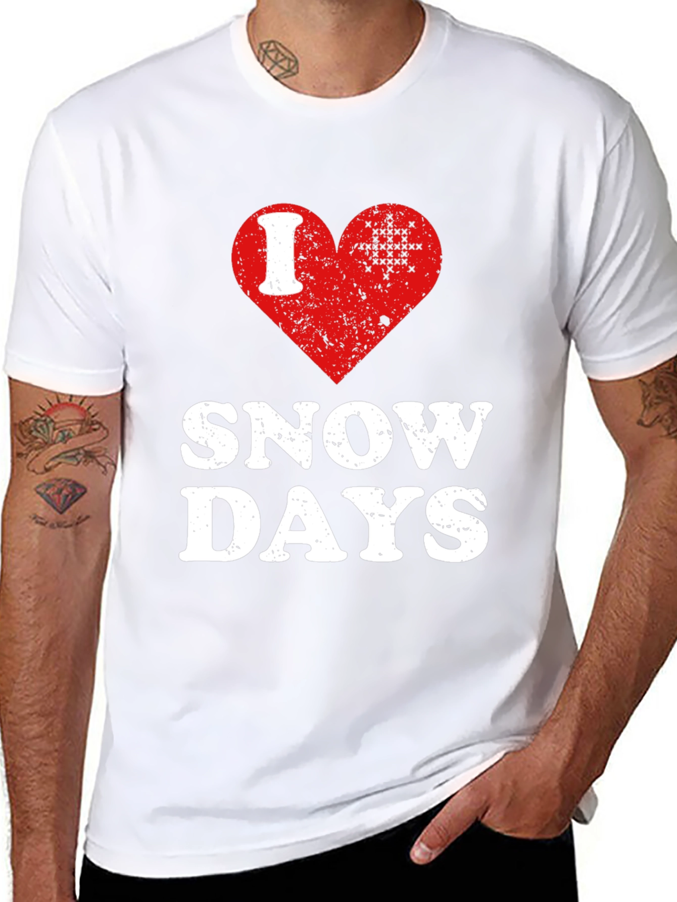 I Love Snow Days T-Shirt Black
