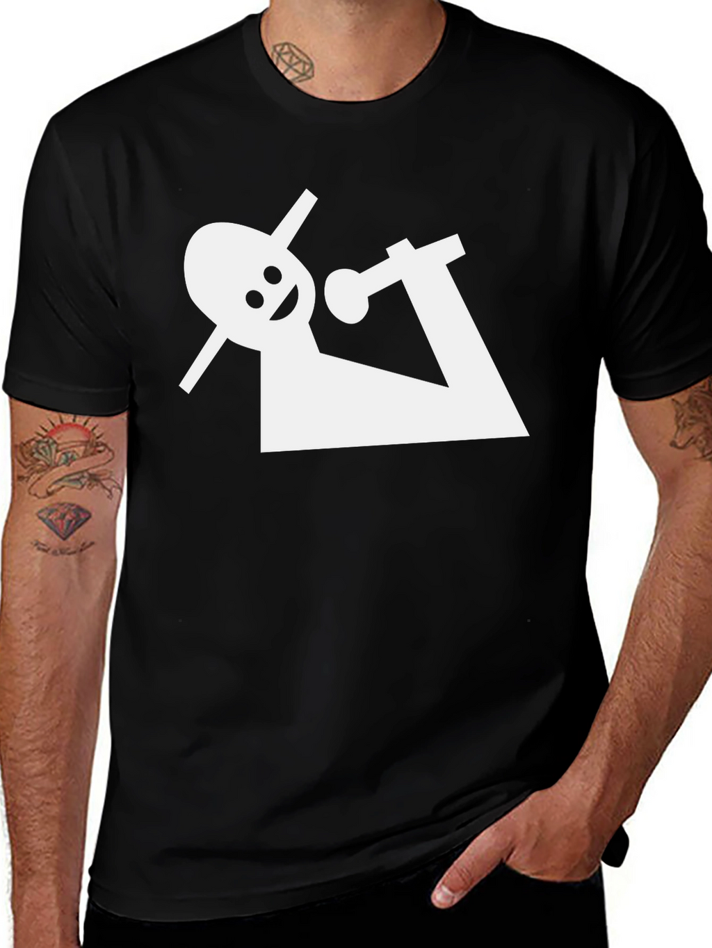 Funny T-Shirt - Gym Goer Lifting Weights