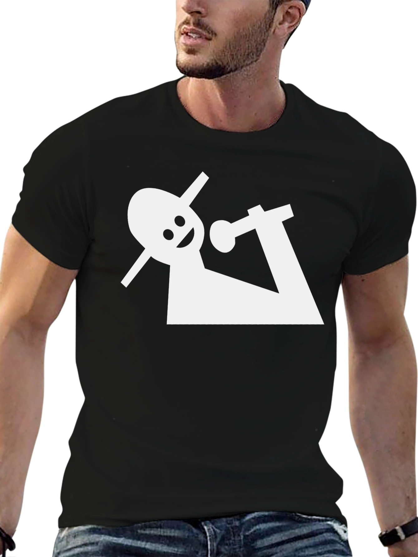 Funny T-Shirt - Gym Goer Lifting Weights