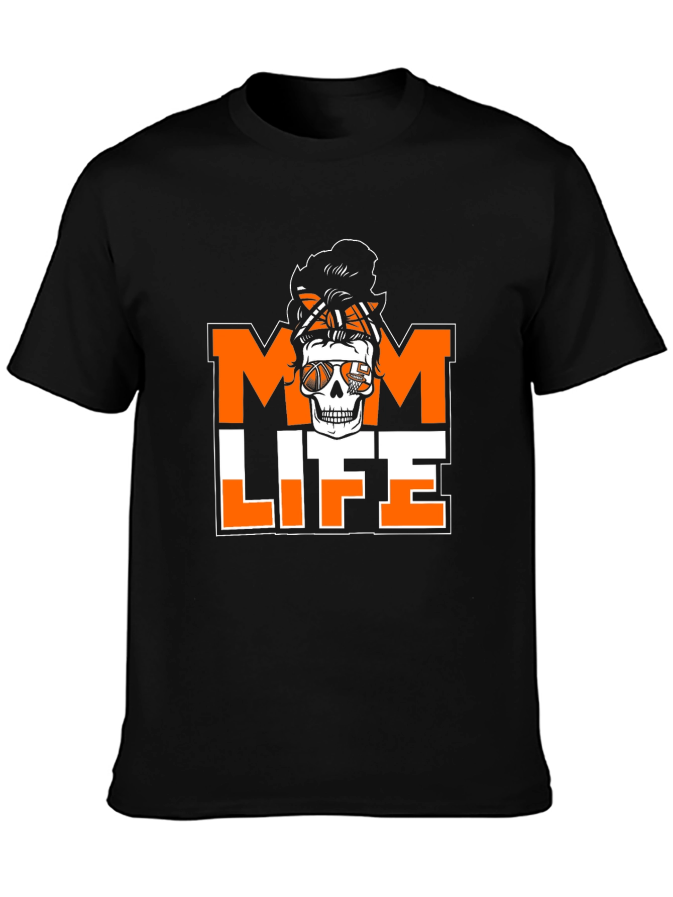 Mom Life Skeleton Basketball T-Shirt