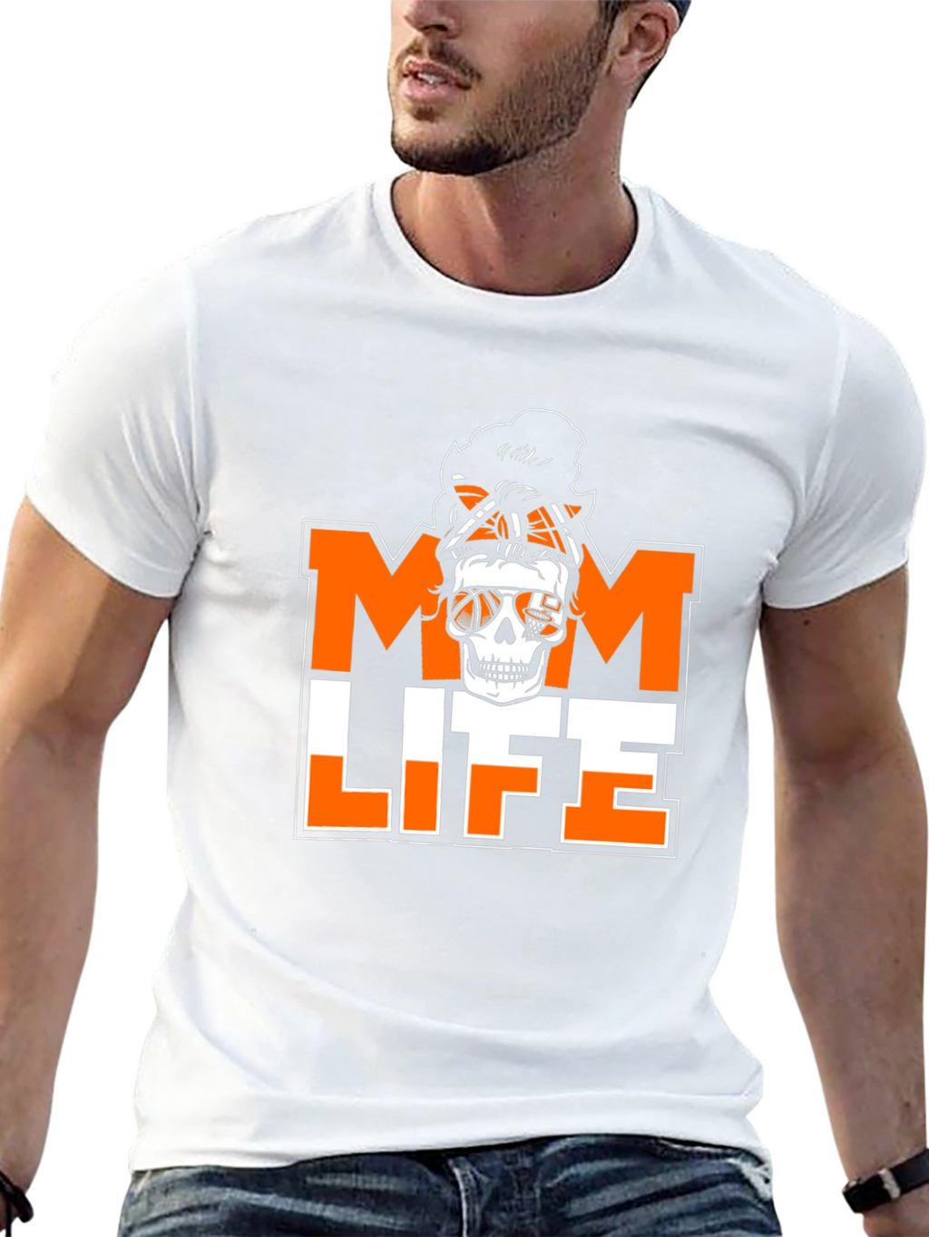 Mom Life Skeleton Basketball T-Shirt