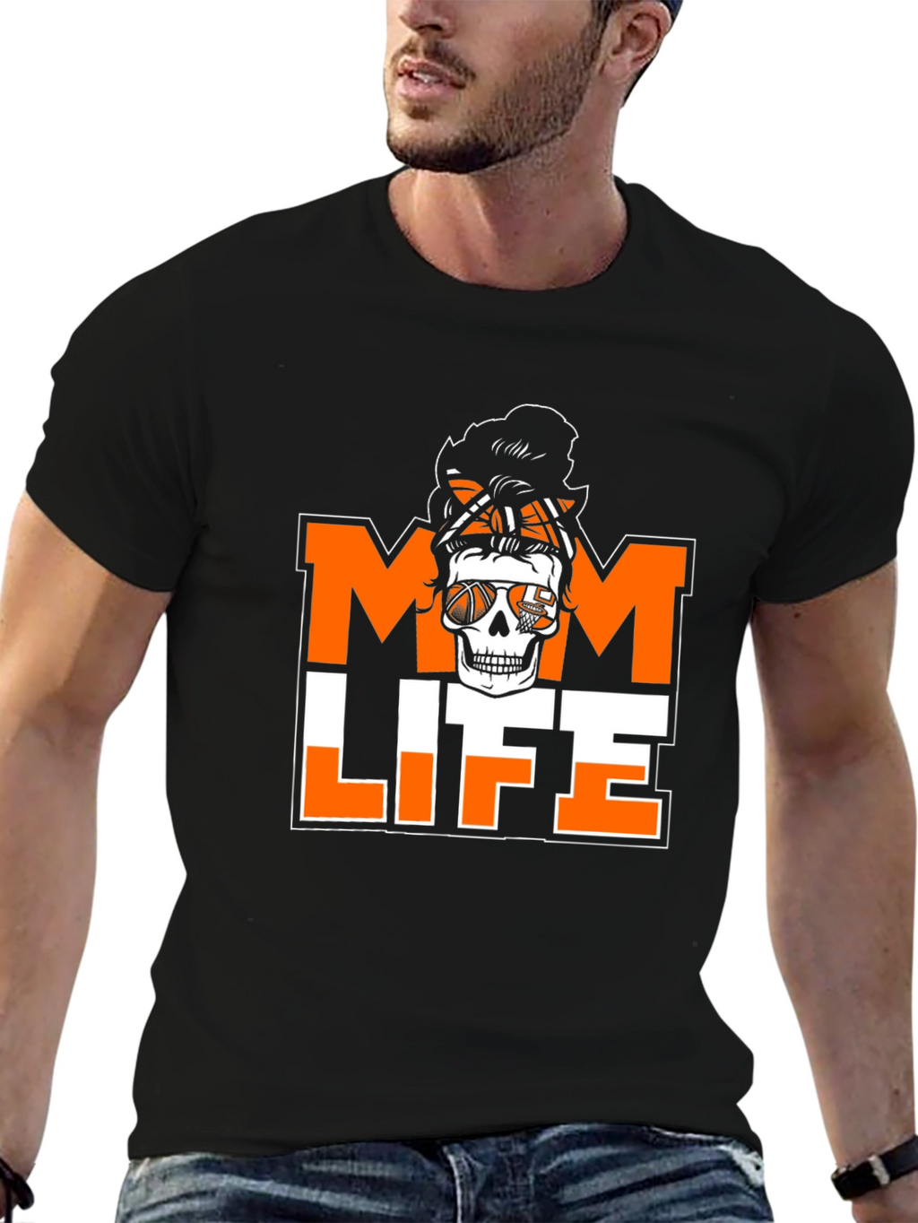 Mom Life Skeleton Basketball T-Shirt