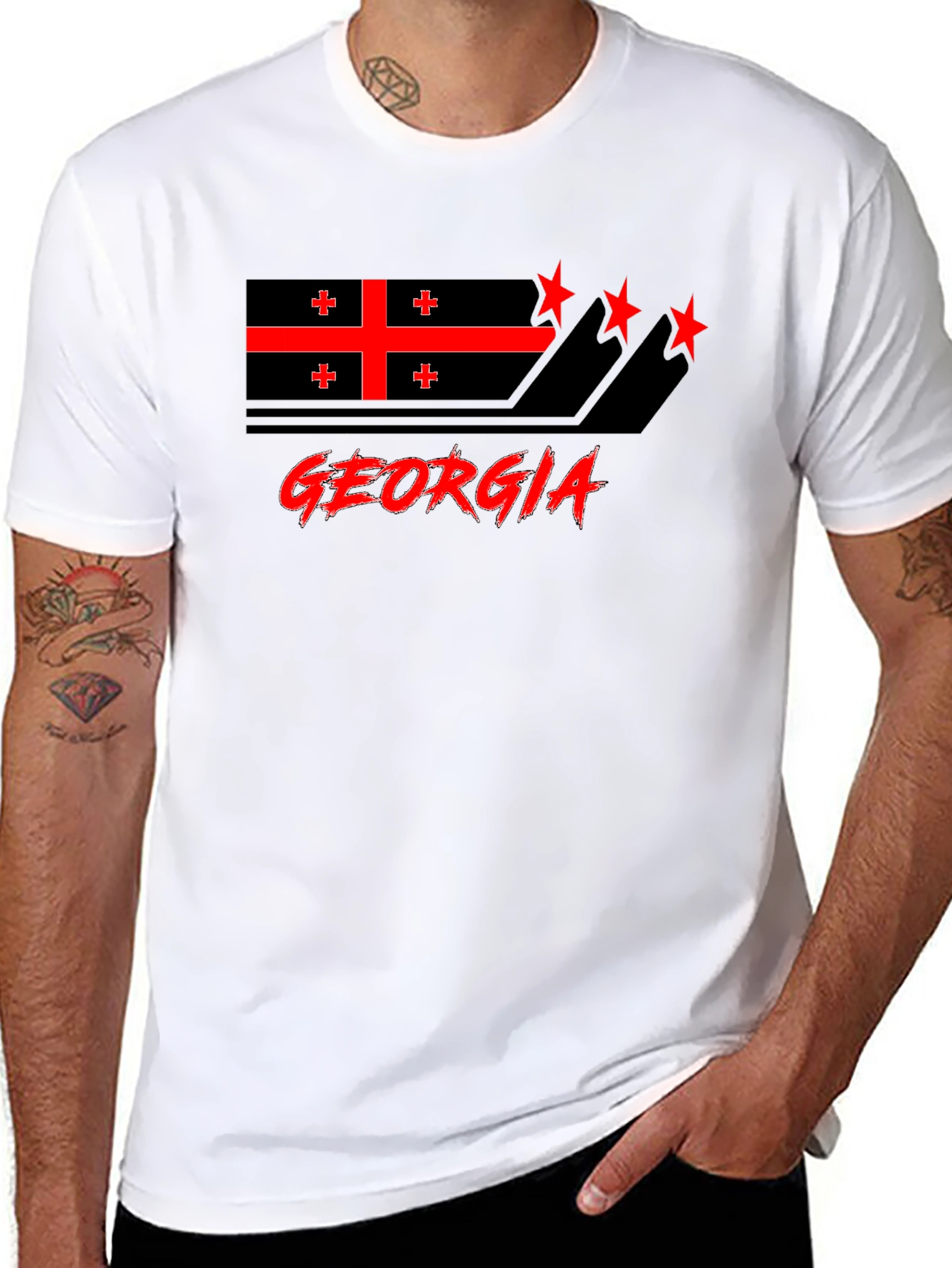 Georgia Flag Graphic T-Shirt