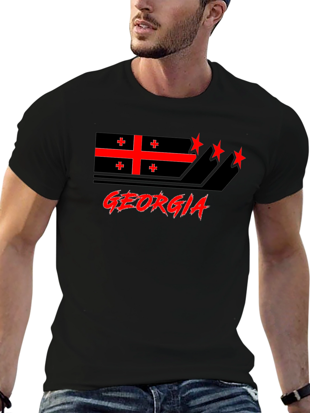 Georgia Flag Graphic T-Shirt