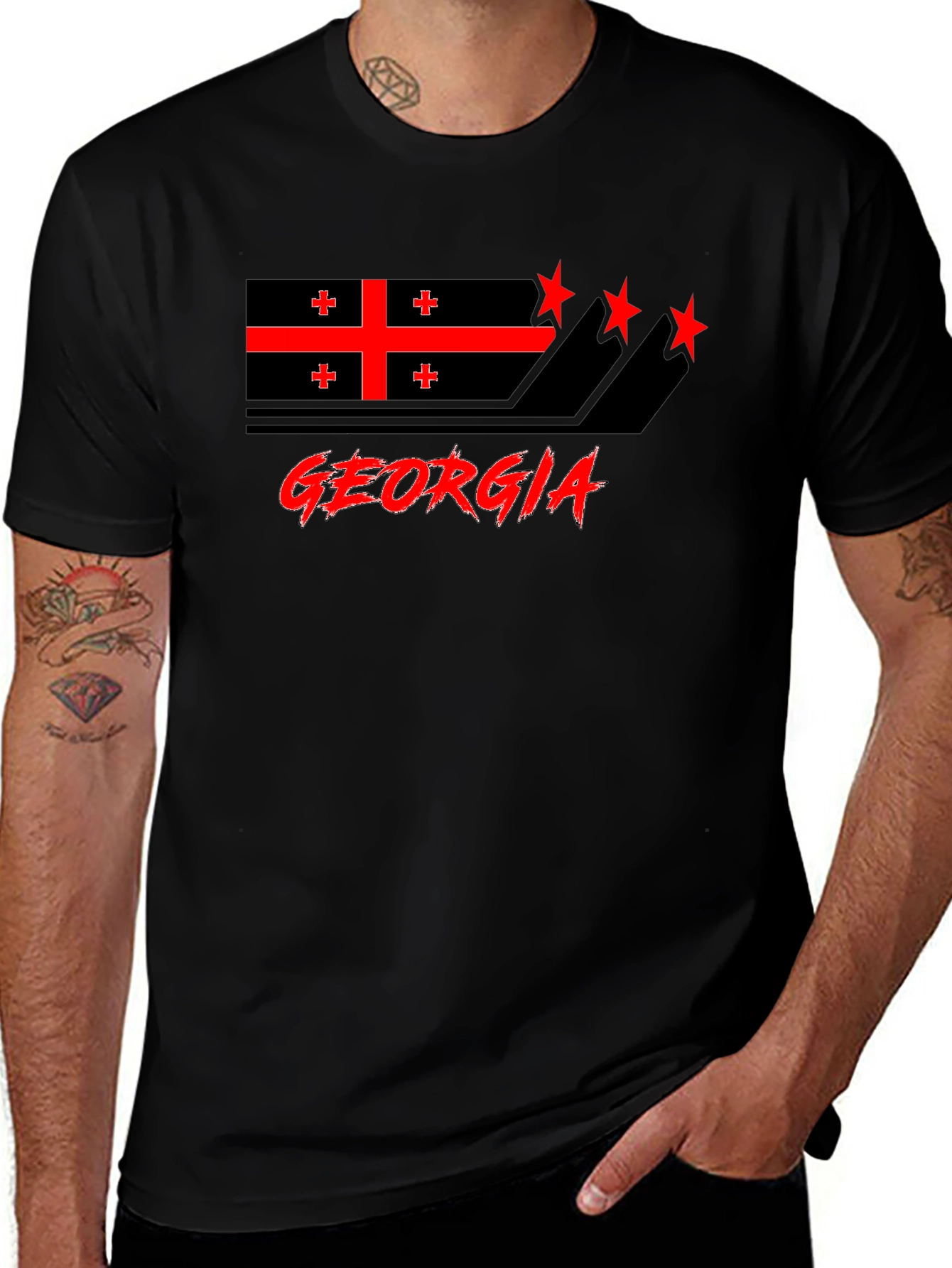 Georgia Flag Graphic T-Shirt