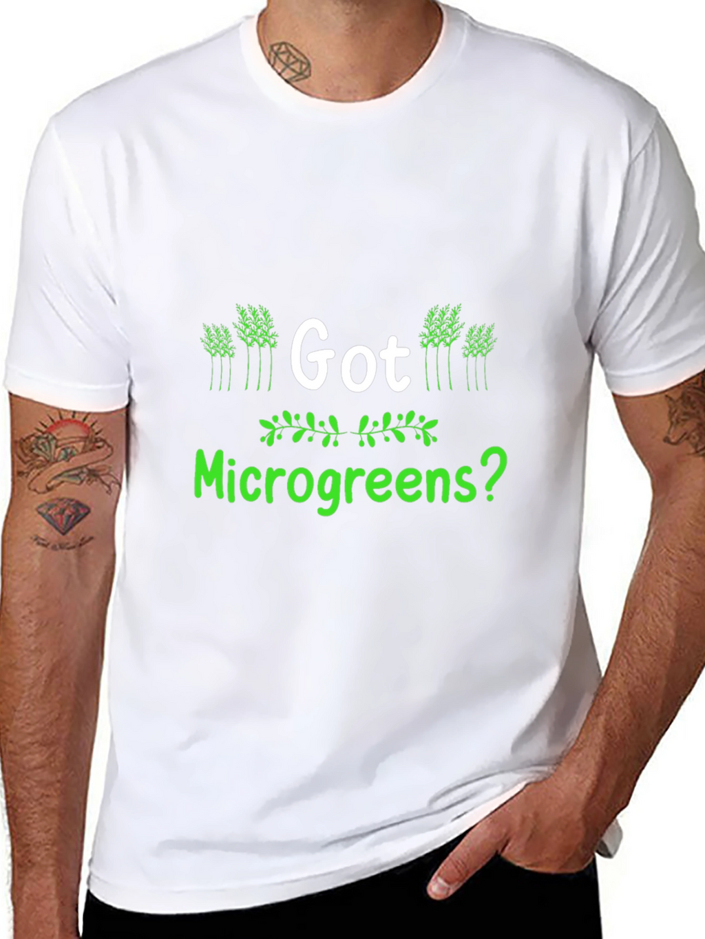 Got Microgreens? Black T-Shirt - Gardener Apparel
