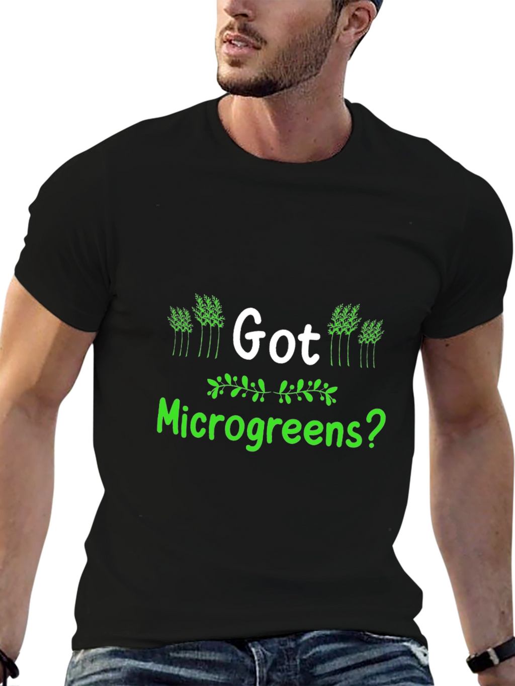 Got Microgreens? Black T-Shirt - Gardener Apparel