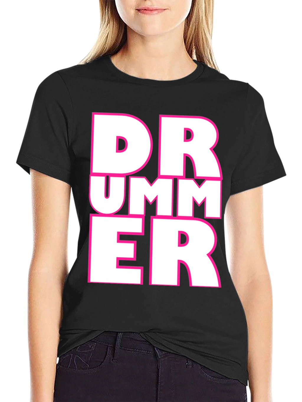 Drummer Graphic Tee - Black