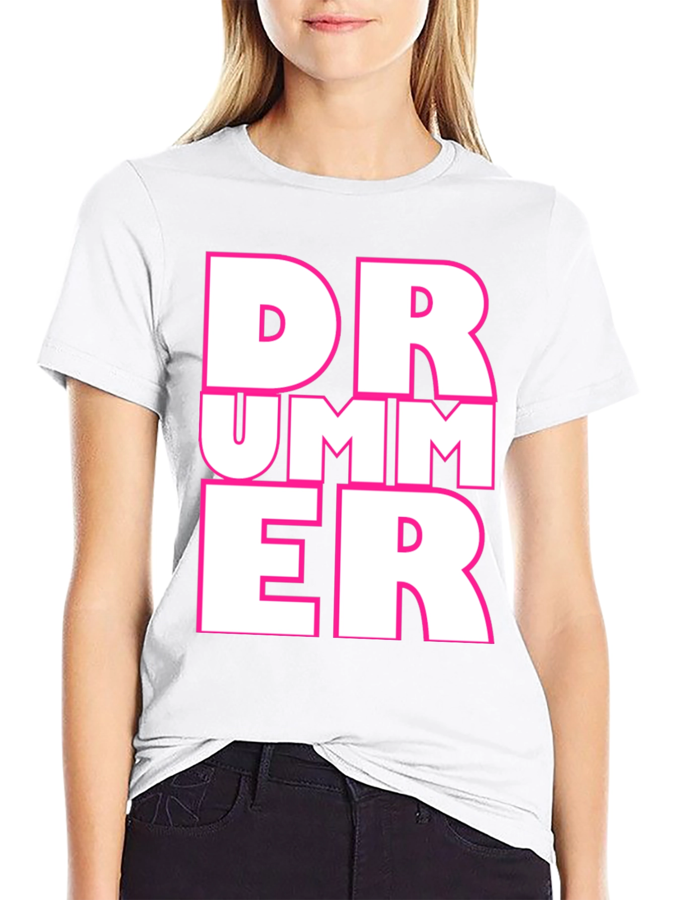 Drummer Graphic Tee - Black