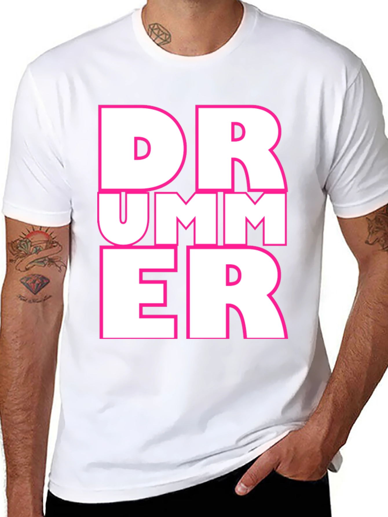 Drummer Graphic Tee - Black