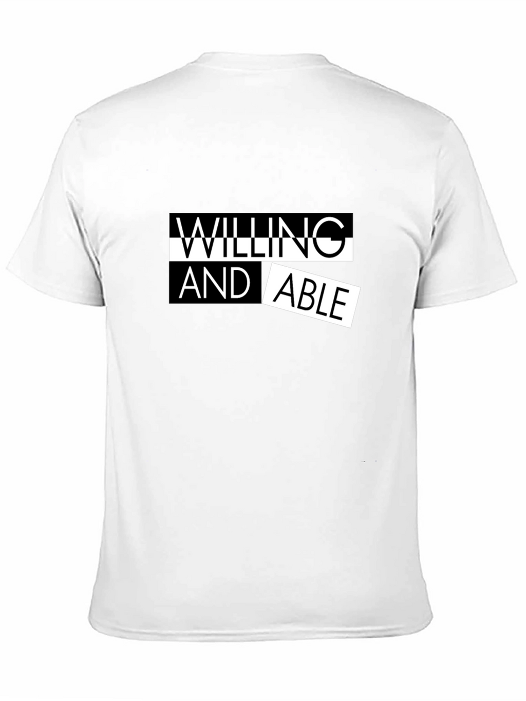 Willing and Able Graphic Tee - Stylish Black T-Shirt
