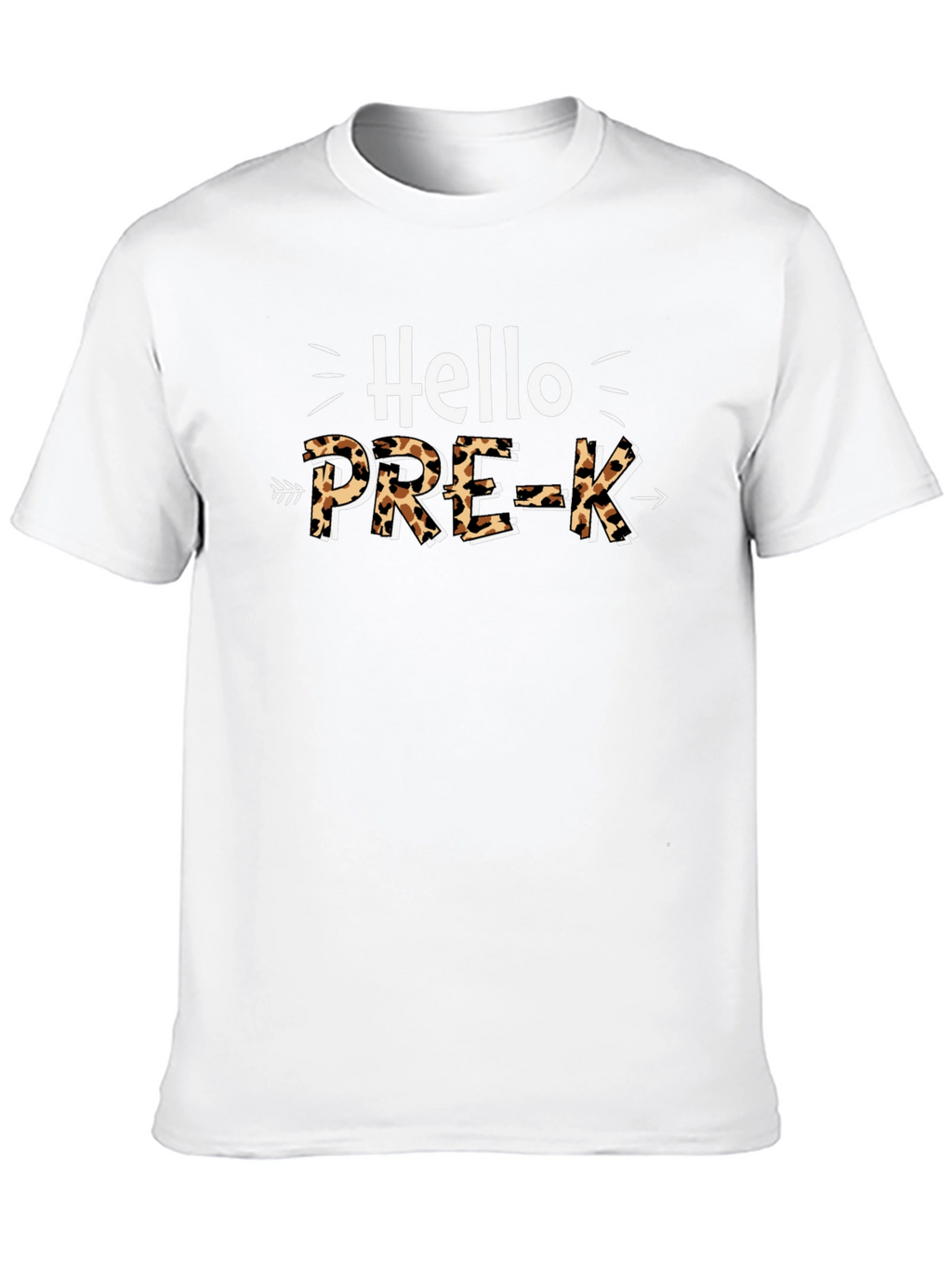 Hello PRE-K Leopard Print Teacher Shirt
