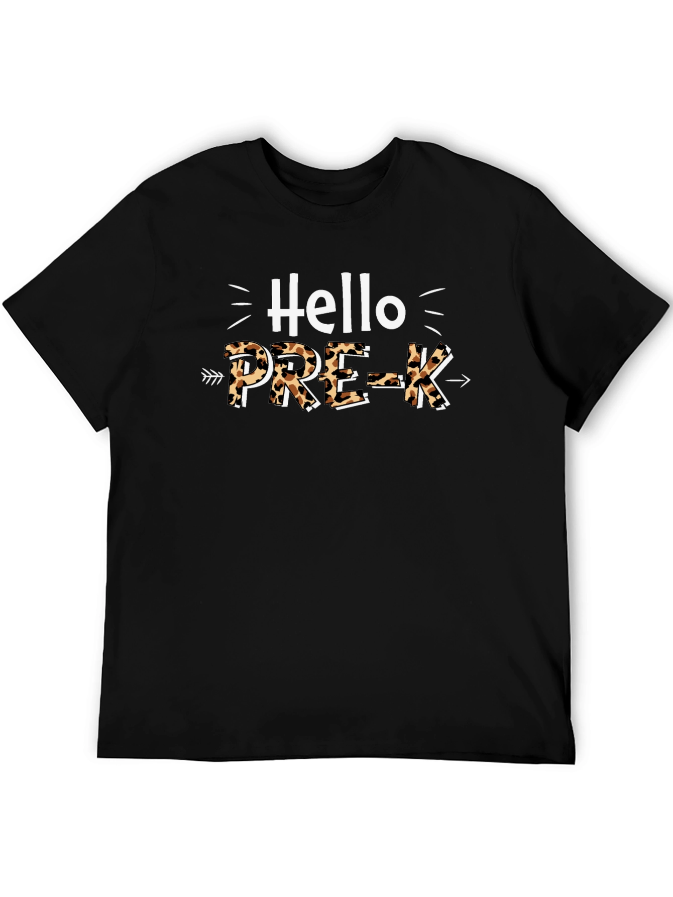 Hello PRE-K Leopard Print Teacher Shirt