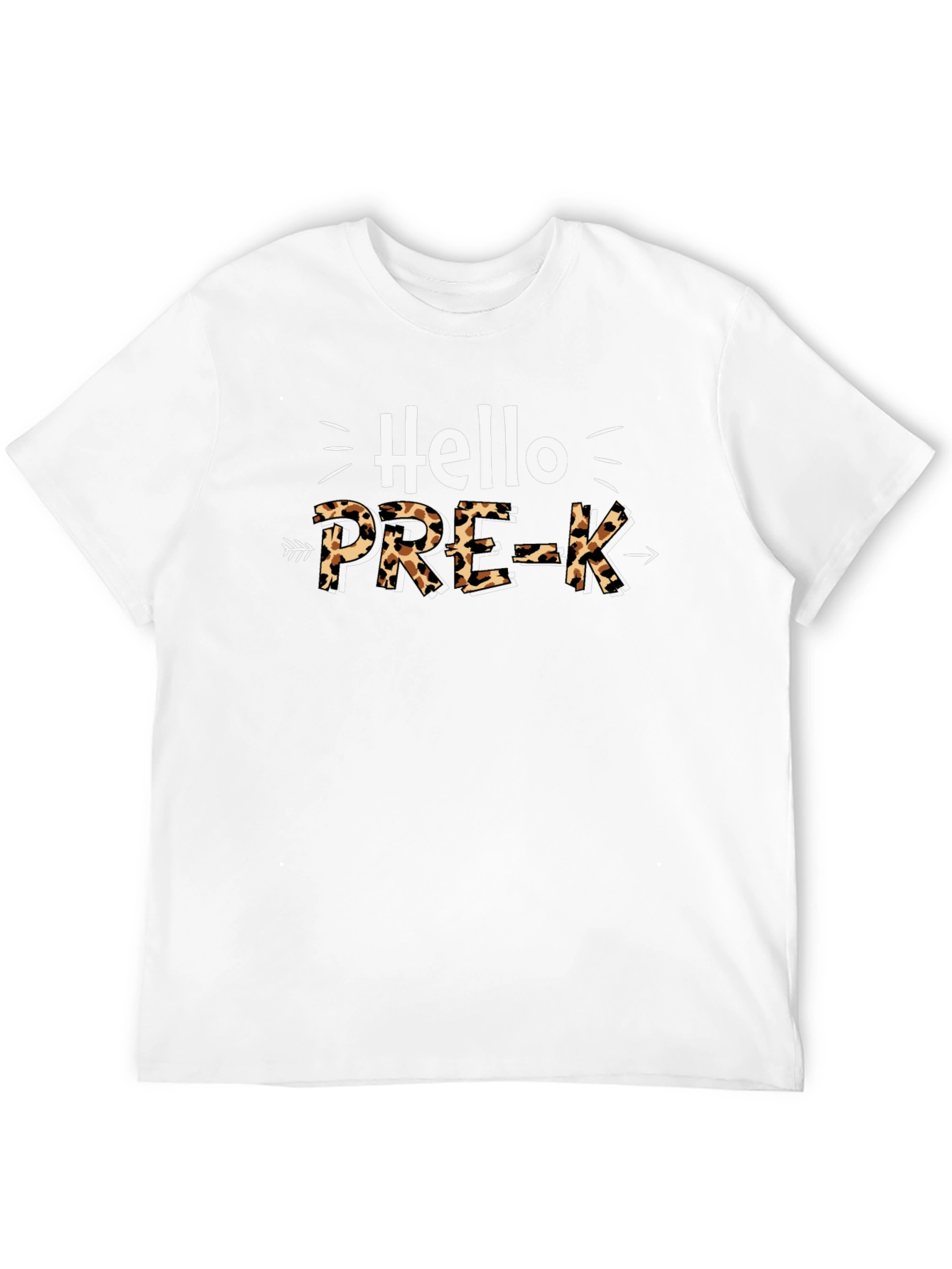 Hello PRE-K Leopard Print Teacher Shirt