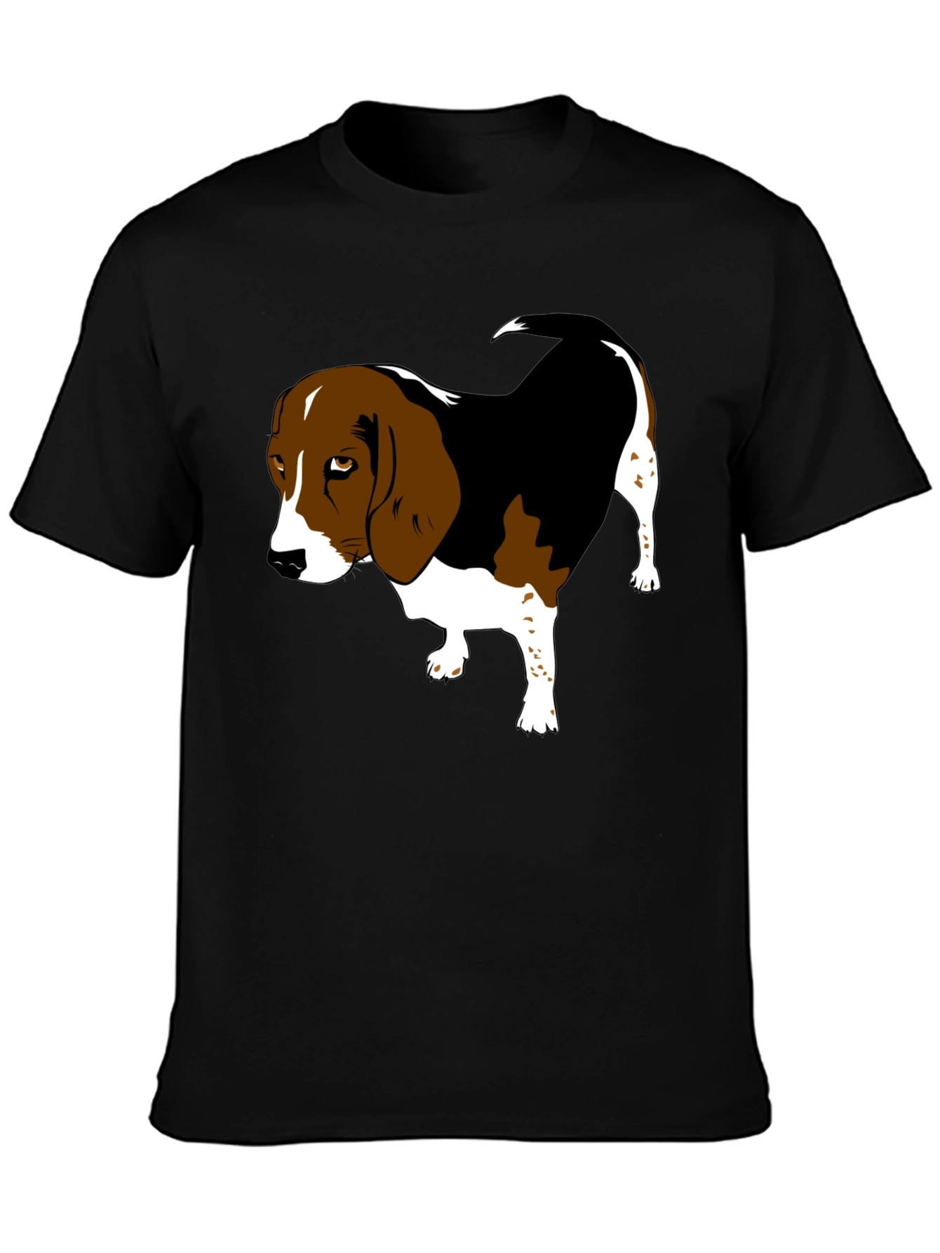 Beagle Graphic Tee - Classic Black Cotton Shirt