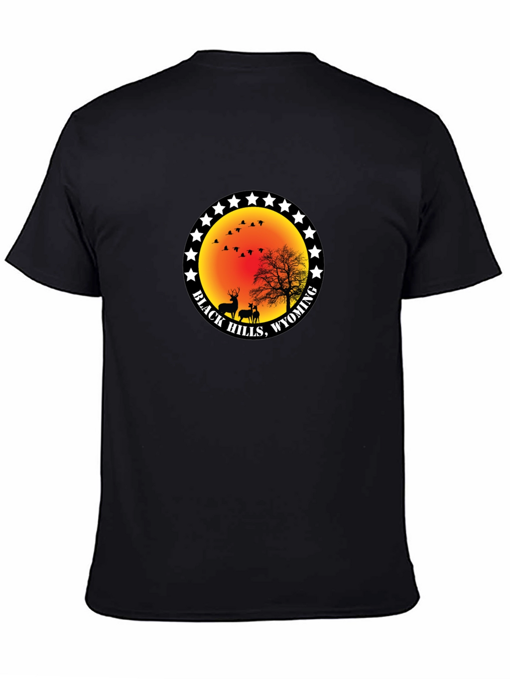 Black Hills Wyoming Deer Graphic T-Shirt