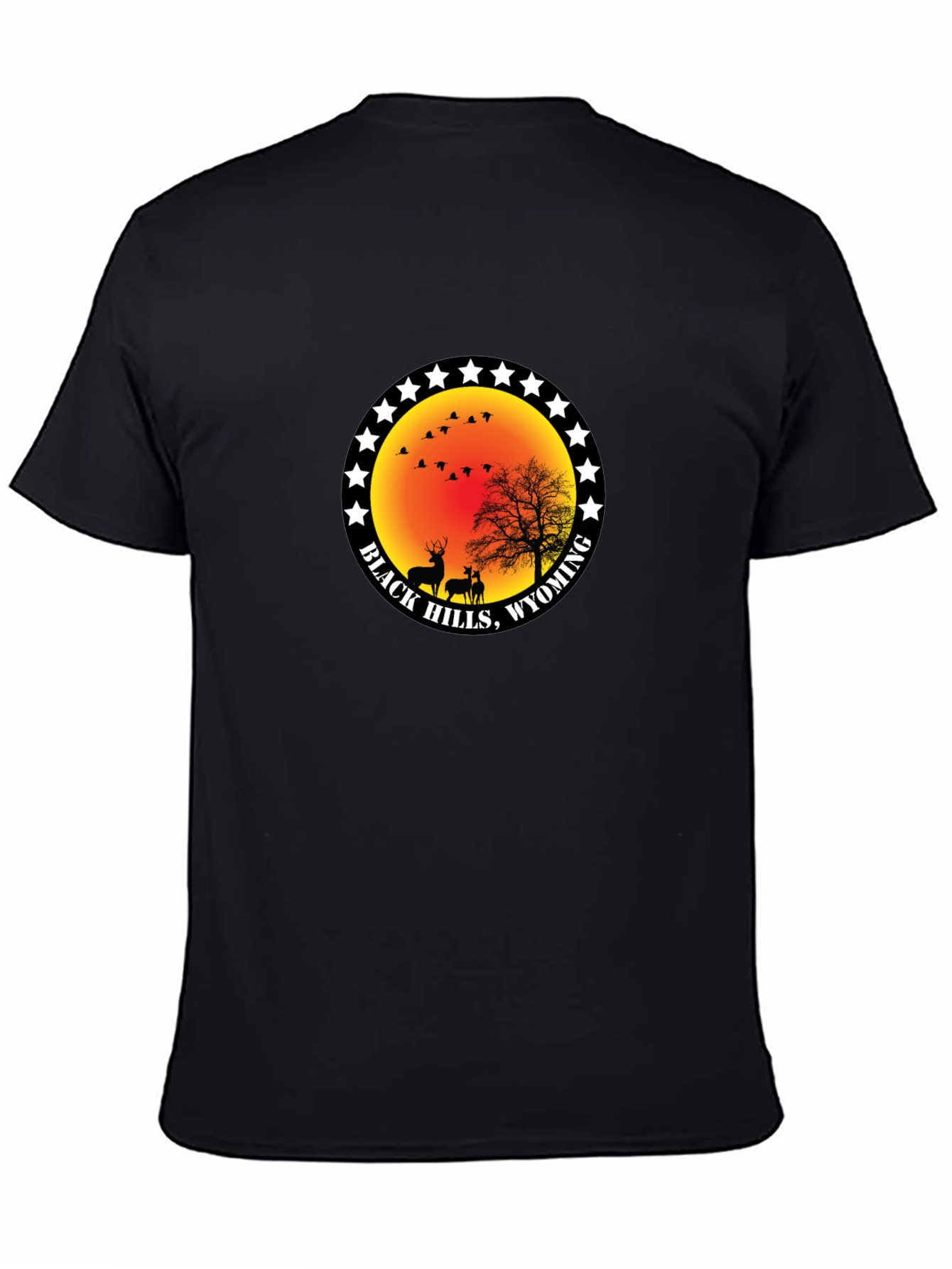 Black Hills Wyoming Deer Graphic T-Shirt
