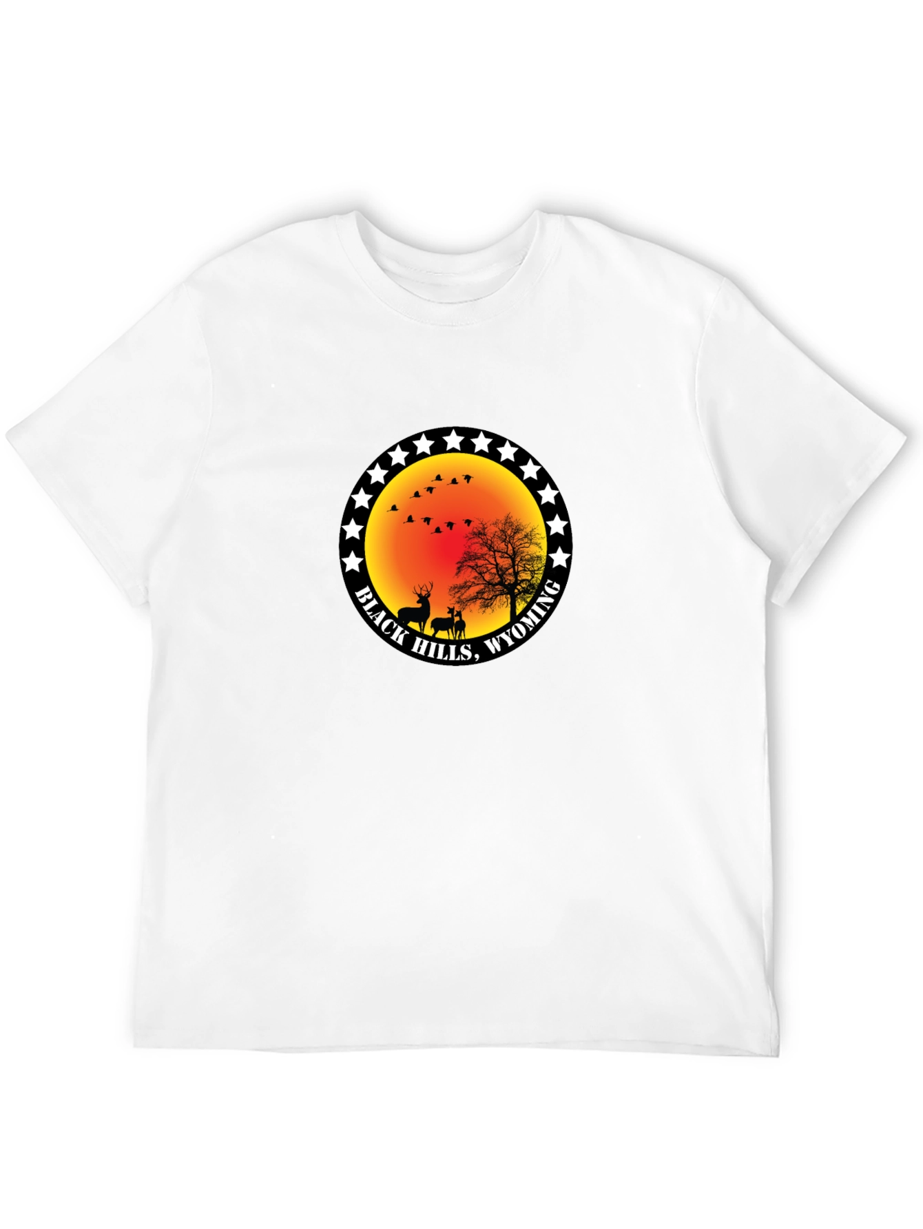 Black Hills Wyoming Deer Graphic T-Shirt