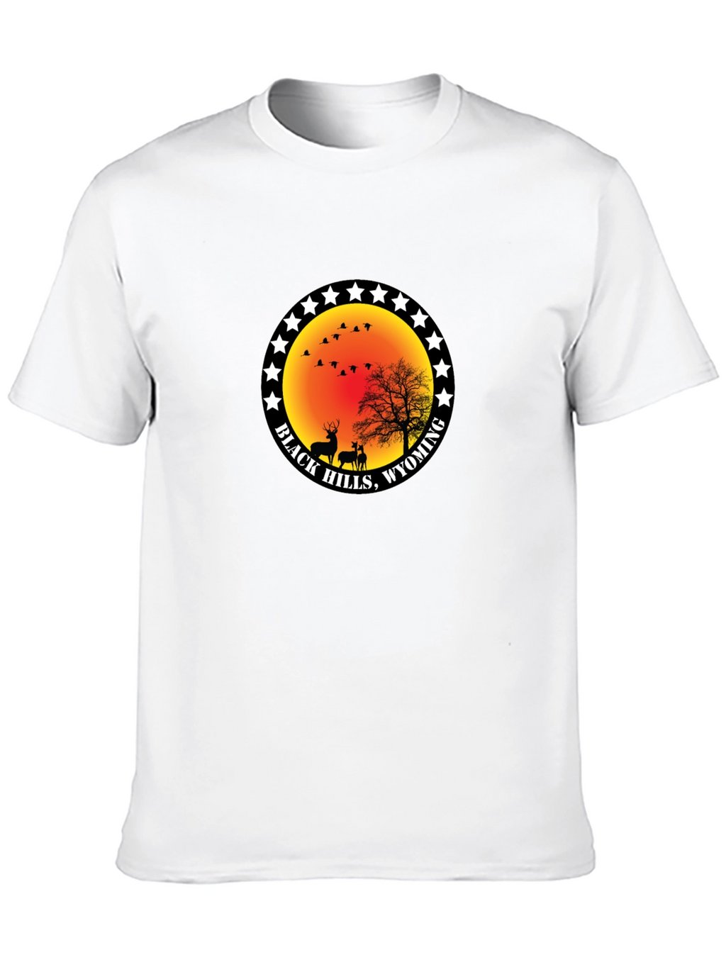 Black Hills Wyoming Deer Graphic T-Shirt