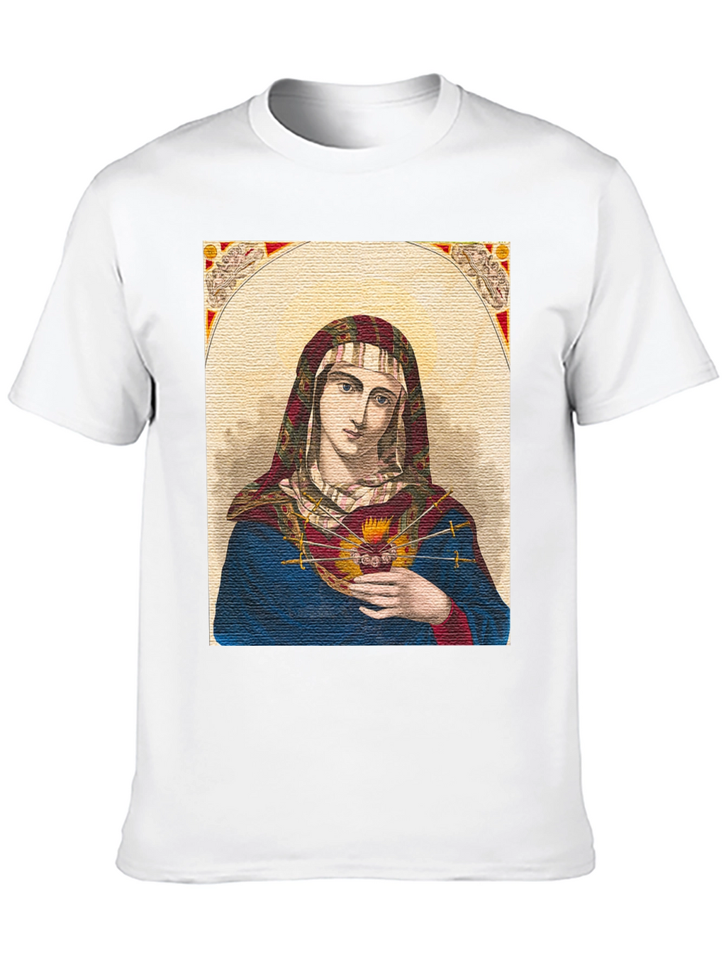 Virgin Mary Graphic T-Shirt - Religious Art Tee