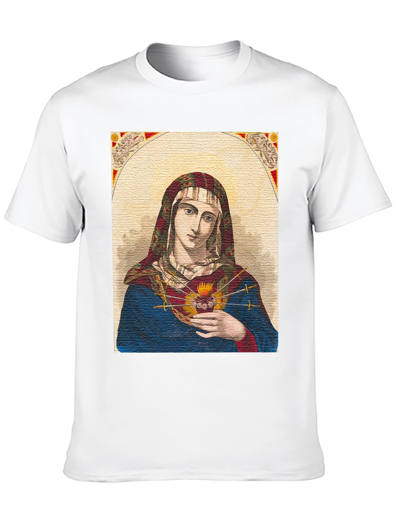 Virgin Mary Graphic T-Shirt - Religious Art Tee