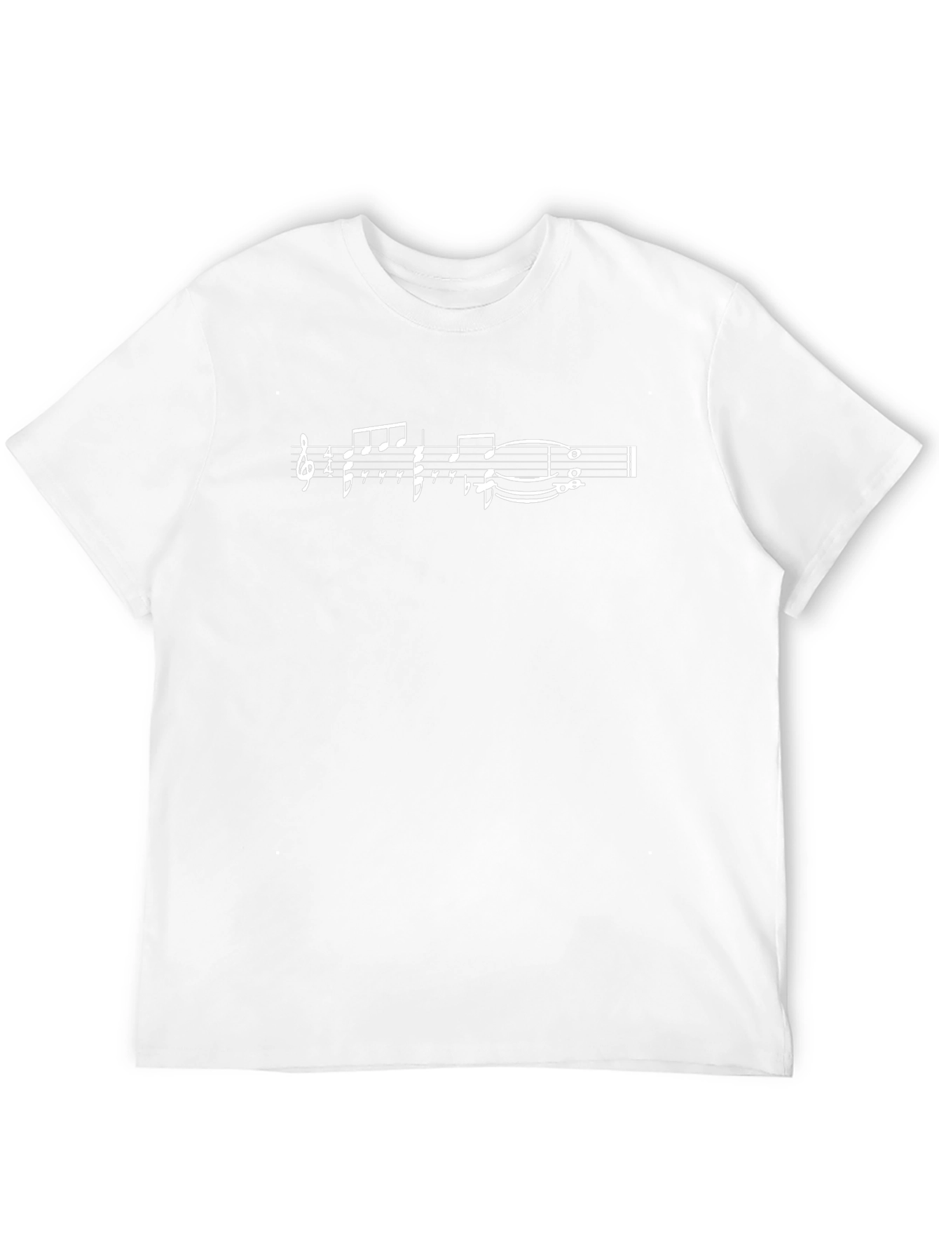 Musical Note Graphic Black T-Shirt