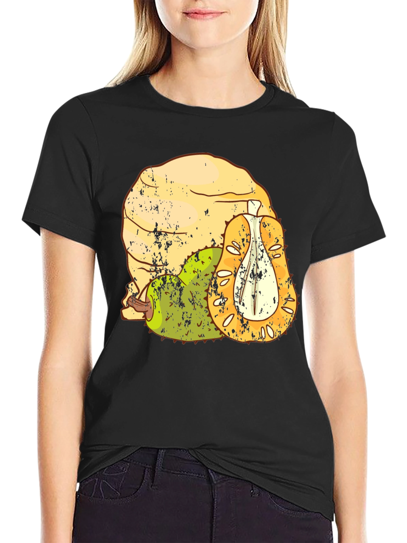 Jackfruit Graphic Tee - Unisex Black T-Shirt