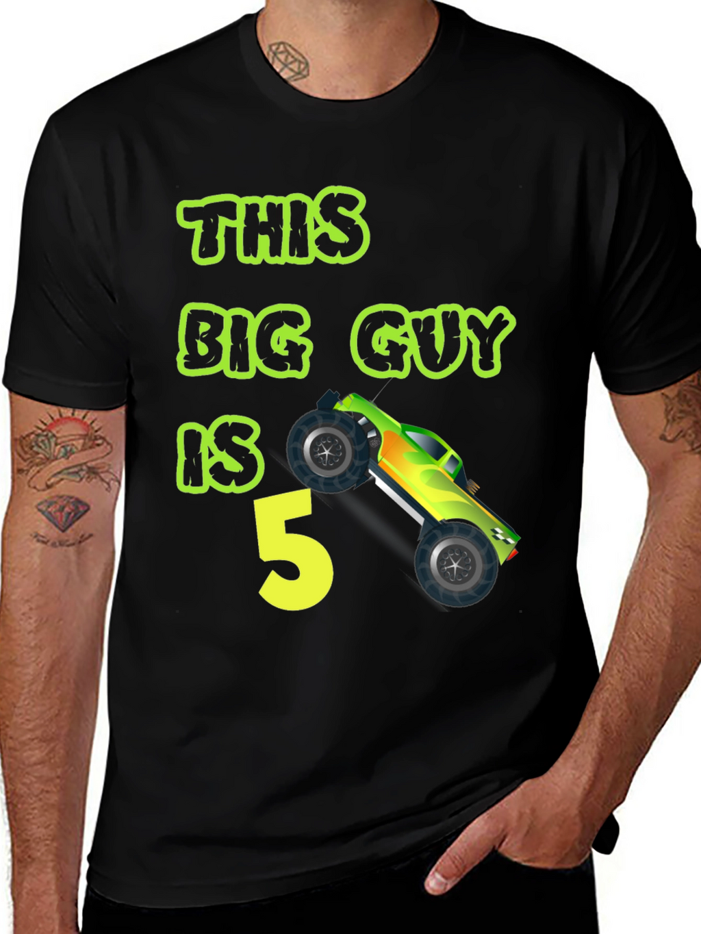 This Big Guy is 5 Monster Truck Birthday T-Shirt